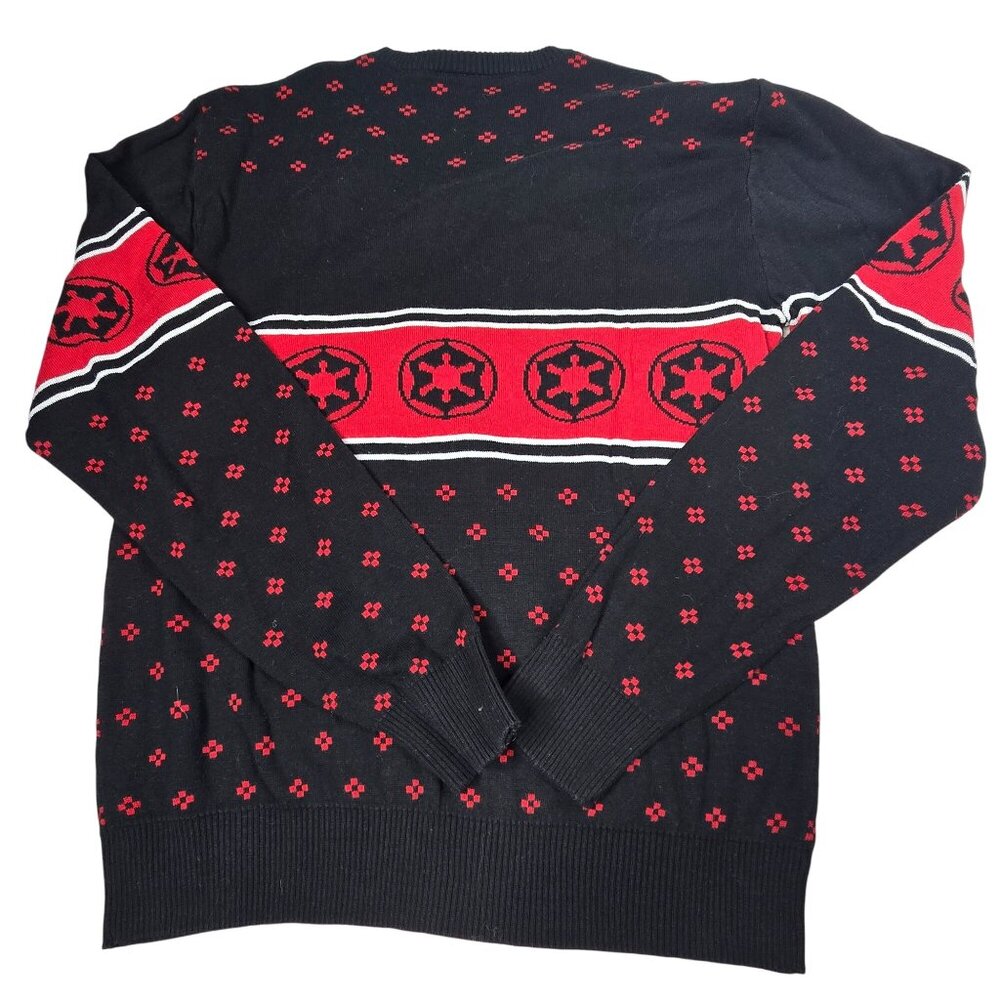 Star Wars Darth Vader Men's Medium Christmas Sweater Black/Red - Picture 3 of 7